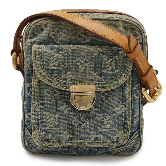 LOUIS VUITTON Blue Monogram Shoulder Bag - Picture 1 of 10